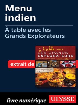 cover image of Menu indien--À table avec les Grands Explorateurs